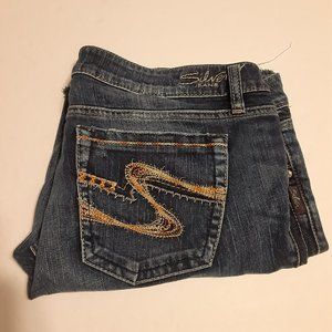 Silver Jeans Women's Elyssa Raw Hem Cut Shorts Size 36